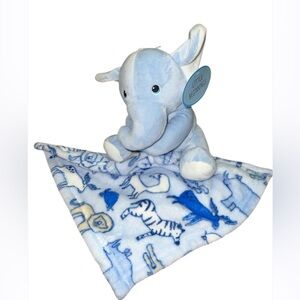 Little Beginnings Blue Elephant Plush Lovey Animals Baby Security Blanket
